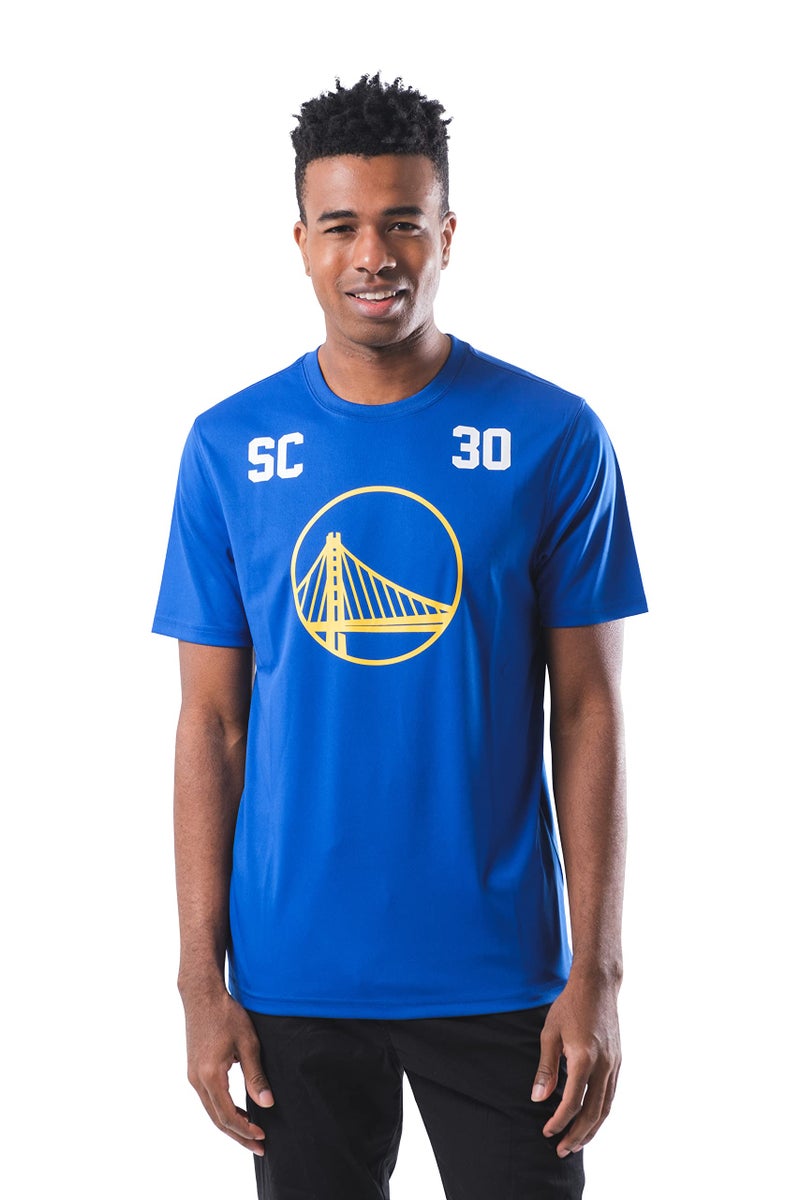 Ultra Game NBA Official Menâ€™s Super Soft Players T-Shirt - Unisex, Golden State Warriors - Stephen Curry, Team Color, Medium - Image 1